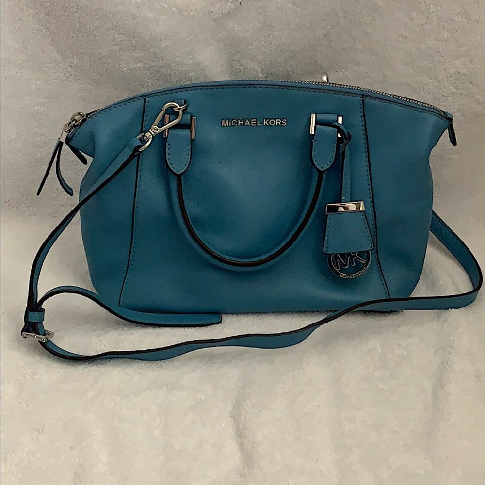 MICHAEL KORS Sky Blue 4 Leather Handbag